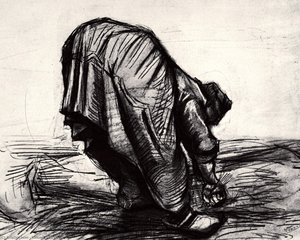 Peasant Woman, Stooping, Seen From The Back — Vincent Willem Van Gogh, Contemporary Realism
