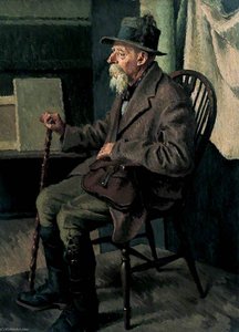 Portrait Of An Old Man Holding A Stick — Margaret Thomas