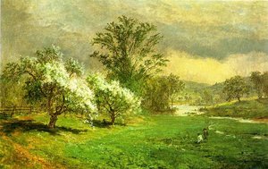 Apple Blossom Time — Jasper Francis Cropsey, Hudson River School