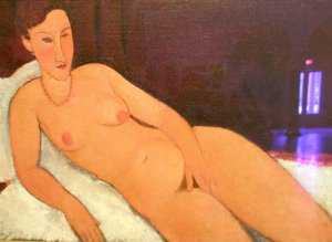 Nude With Coral Necklace — Модиљани, Expressionism
