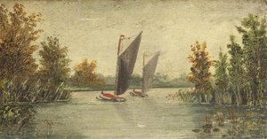 Yachts Sailing On A River — Charles Paget Wade