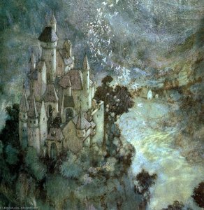 Nocturnal Spires — Edmund Dulac, Romanticism