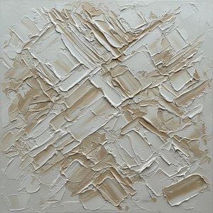 Radiant Fragments Of Alabaster: A Monumental Study In Sculptural Impasto And Light — David Moreau, Plaster & Texture Art