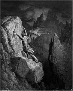 Satan's Flight Through Chaos — Paul Gustave Doré, Romanticism