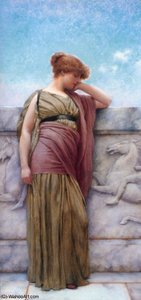 Leaning On The Balcony — R.b.a John William Godward