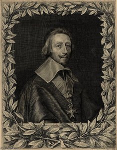 Engraved portrait of Cardinal Richelieu