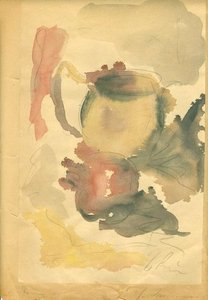 Still Life With Pomegranate — Georgios Bouzianis, Expressionism
