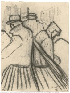Horse-drawn Omnibus In Paris, Three Men Sitting On The Top Deck — Паула Модерсон-бекер