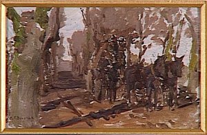 Mule Team , Chaumont, Décembre 1917 — Joseph-félix Bouchor