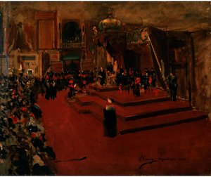 Study For ''the Visit Of Queen Victoria To The International Exhibition, Glasgow'' — Sir John Lavery