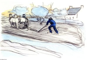 Ploughing — Robert Polhill Bevan