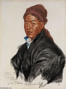 Portrait Of Tien Po — Alexander Evgenievich Yakovlev