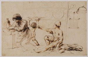 Interior Of A Kitchen — Guercino