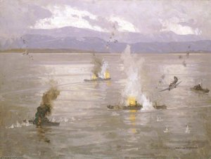 Beaufighters Attacking An Enemy Convoy — Norman Wilkinson