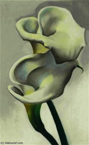 Two Calla Lilies Together — Georgia O'keeffe