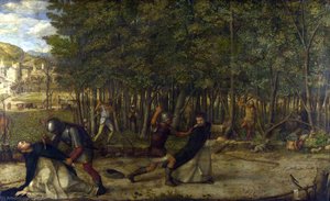 Die Ermordung Des Heiligen Petrus Martyr — Giovanni Bellini (giambellino)