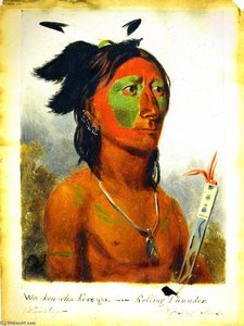 Wa-kon-cha-hi-re-ga/rolling Thunder — Charles Deas