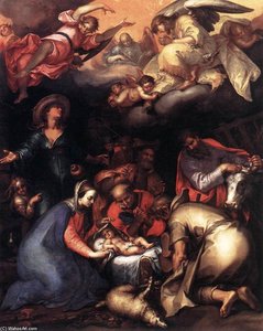 Adoration Of The Shepherds — Abraham Bloemaert, Baroque Dutch Painting