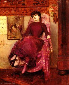 Portrait Of The Artist's Wife In The Studio — Georges Antoine Rochegrosse