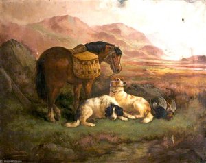 Landscape With Panniered Horse — Robert Cleminson