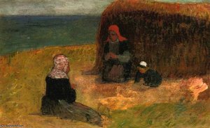 Breton Women Witih Haystack — Henri Moret