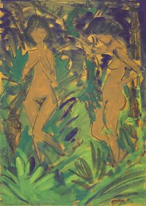 Zwei Akte Im Freien — Otto Mueller, German Expressionism