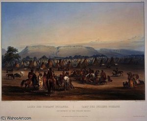 Encampment Of The Piekann Indians — Karl Bodmer