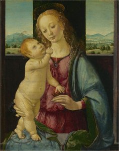 Madonna And Child With A Pomegranate — Lorenzo Di Credi, Italian Renaissance