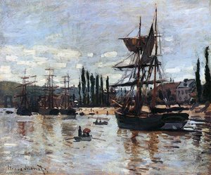 Boats At Rouen — Claude Monet, Impressionist Landscape