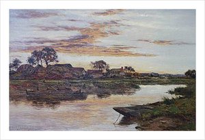 Evening — R.a Benjamin Williams Leader