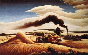 Threshing Wheat — Thomas Hart Benton