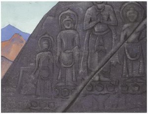 Rock Relief Of Buddha — Nicholas Roerich