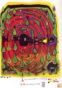 A Sad Not So Sad Is Rainshine - From Rainday On A Rainy Day — Friedensreich Hundertwasser