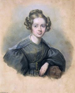 Portrett Av Christine Kemp, Gift Keilhau. (balthazar Keilhau 1797 1858) — Johan Gørbitz
