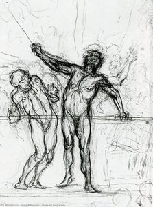 Study For The Parade — Honoré Daumier