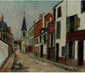 Church Of Stains (seine) — Maurice Utrillo