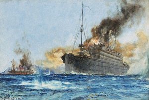 Sinking Cap Trafalgar — Charles Edward Dixon