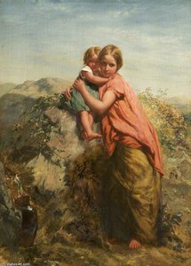 Welsh Peasant Girl And Child — Paul Falconer Poole