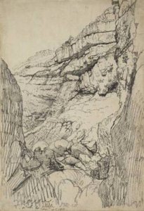 Gordale, Looking Out (study For `gordale Scar') — James Ward