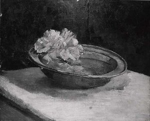 Still Life Peonies And Pewter, (painting) — Abbott Handerson Thayer