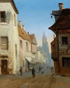 Street Scene in a French Town