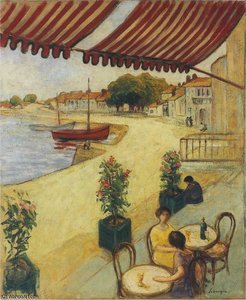 Cafe Sur La Port — Henri Lebasque