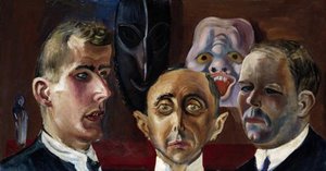 Group Portrait. Günther Franke, Paul Ferdinand Schmidt, And Karl Nierendorf — Otto Dix