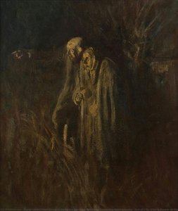 End Of Life. Elderly Couple At Night — Baron László Mednyánszky, Ladislaus Josephus Balthasar Eustachius Mednyánszky, Symbolism