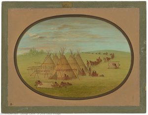 A Little Sioux Village — George Catlin