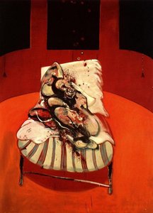 Three Studies For A Crucifixion, 1962 B — Francis Bacon, Expressionist Painting