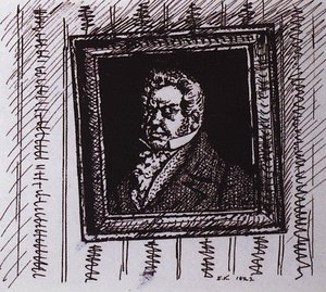 Portrait Of Barin Laputin — Boris Mikhailovich Kustodiev
