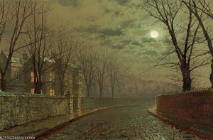 Silvery Moonlight — John Atkinson Grimshaw