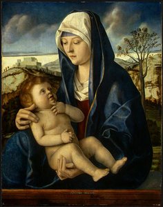 Bmadonna And Child In A Landscape — Giovanni Bellini