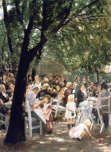 Munich Beer Garden: The Augustine Brewery — Max Liebermann, Impressionism